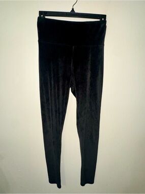 32 Degrees Black Velour Leggings